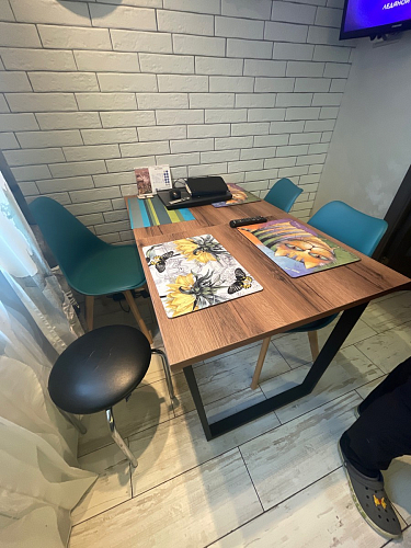 Деревянный стол Лота Лофт 140х80 черный матовый / бетон светлый фото покупателя 254