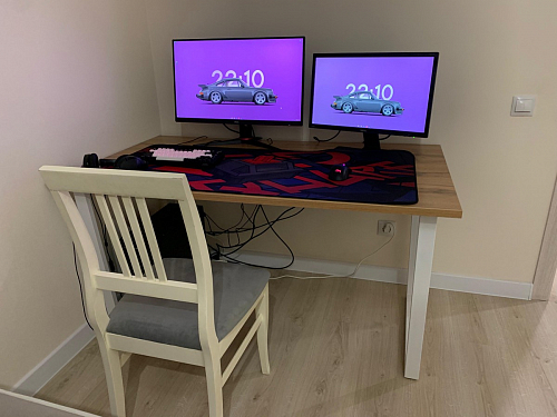 Деревянный стол Лота Лофт 140х80 черный матовый / бетон светлый фото покупателя 479