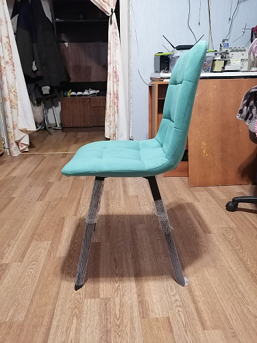 Стул на металлокаркасе Чилли темно-серый / черный каркас фото покупателя 11