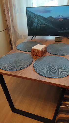 Стол раскладной Лота Лофт 120 25 мм юта / черный матовый фото покупателя 404