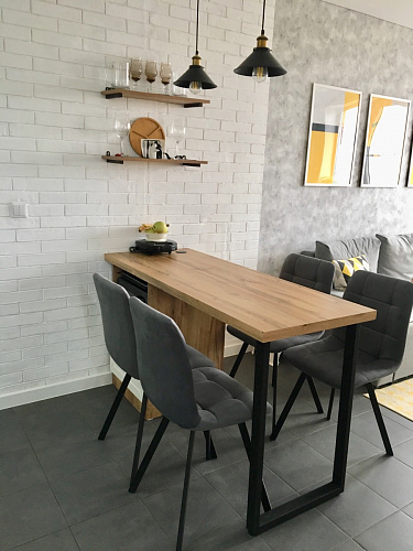 Стул на металлокаркасе Чилли К светло-серый велюр / черный каркас фото покупателя 995