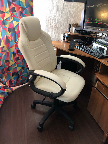 Компьютерное кресло Kadis коричневое / бежевое фото покупателя 11