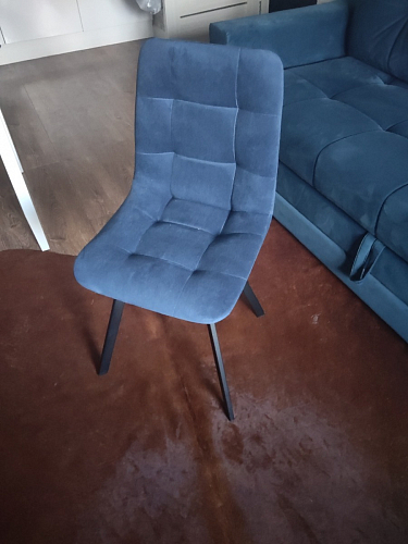 Стул на металлокаркасе Чилли синий / белый фото покупателя 1415