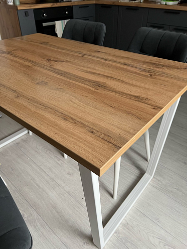 Стол Лота Лофт 120 25 мм сабия / белый матовый фото покупателя 14