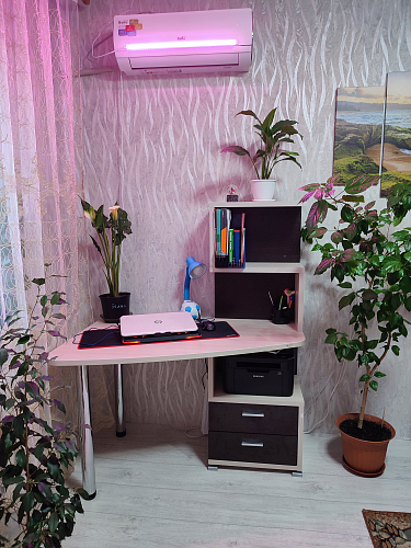 Стол компьютерный Белора-60 правый карамель / белый жемчуг фото покупателя 1