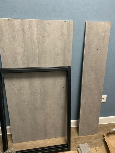 Письменный стол Леон Лофт бетон / черный матовый фото покупателя 69