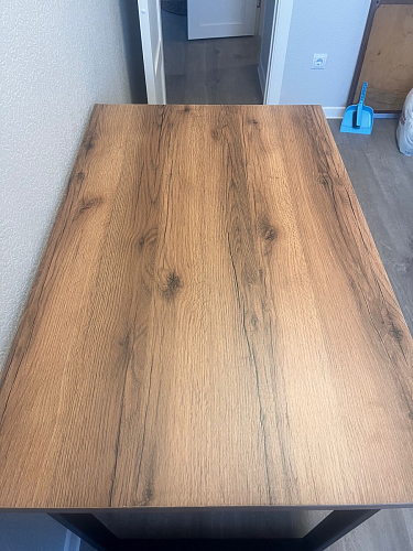 Деревянный стол Лота Лофт 120х75 белый матовый / дуб крафт золотой фото покупателя 531