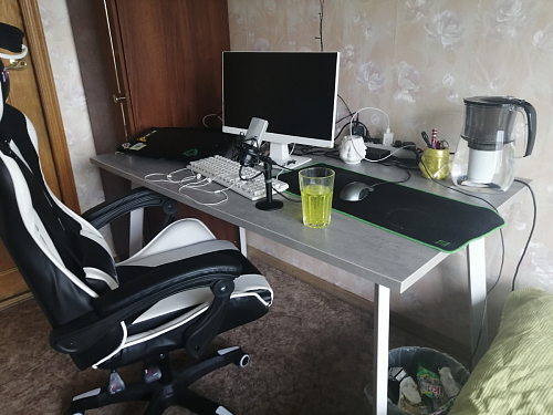 Стол Тринити Лофт 140 25 мм дуб делано темный / белый фото покупателя 170