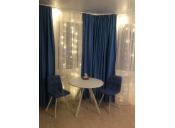 Стул на металлокаркасе Чилли синяя ткань / белый фото покупателя 702