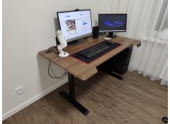 Компьютерный стол Маркос 140х80 голубой / черный фото покупателя 9