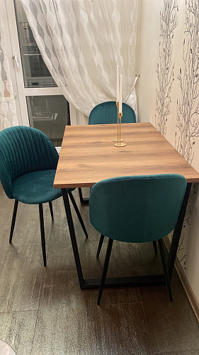 Деревянный стол Лота Лофт 120х75 белый матовый / дуб крафт золотой фото покупателя 927