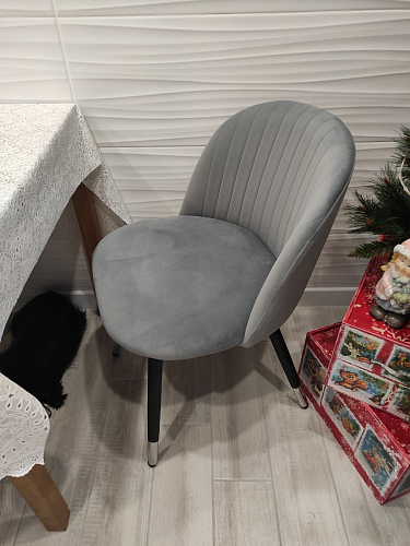 Стул на металлокаркасе Gabi 1 light purple / black фото покупателя 155