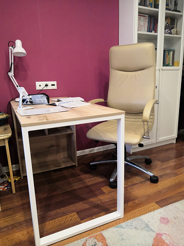 Письменный стол Битти Лофт 116х60х75 креатель / черный матовый фото покупателя 39