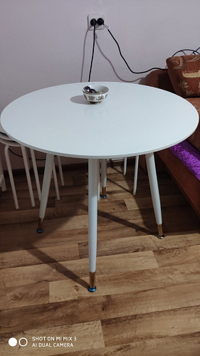 Стол круглый Bianka 80 white фото покупателя 5