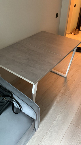 Деревянный стол Лота Лофт 140х80 черный матовый / бетон светлый фото покупателя 695