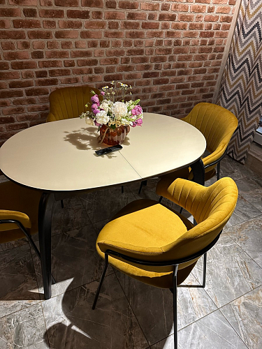 Стул на металлокаркасе Инклес темно-зеленый / черный глянец фото покупателя 24