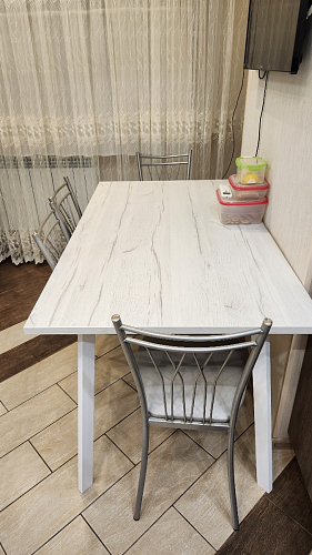 Стол Тринити Лофт 120 32 мм дуб галифакс табако / черный матовый фото покупателя 197