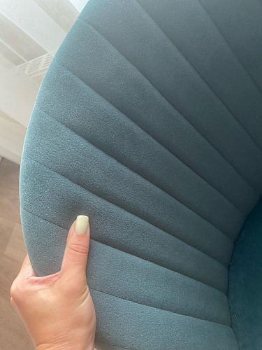 Стул на металлокаркасе Gabi 1 line light blue / black фото покупателя 262