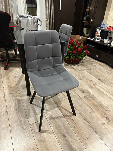 Стул на металлокаркасе Чилли зеленый / черный фото покупателя 1349