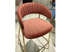 Полубарный стул Turin синий / золотой из шоурума 8