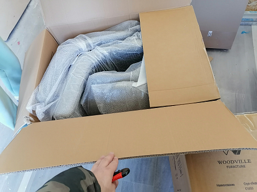 Стул на металлокаркасе Teo light gray / black фото покупателя 4