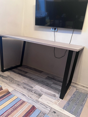 Стол Лота Лофт 120 32 мм бетон / черный матовый фото покупателя 414