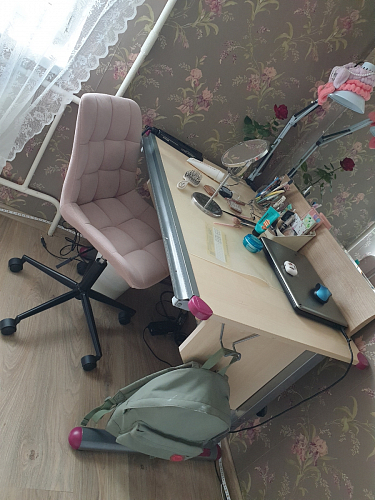 Компьютерное кресло Честер синий (velutto 46 ) / белый фото покупателя 36