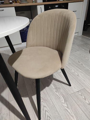 Стул на металлокаркасе Gabi 1 light blue / black / gold фото покупателя 429