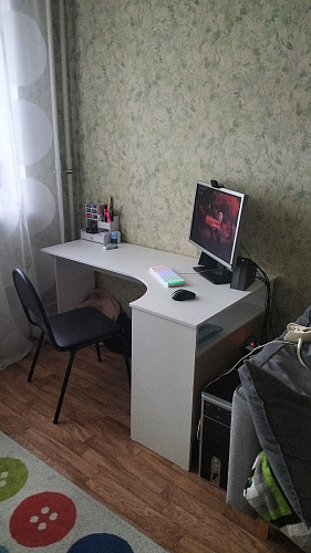 Письменный стол СПм-25 левый белый  - Уцененный экземпляр фото покупателя 2