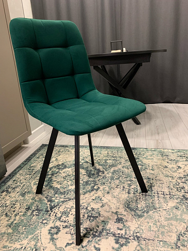 Стул на металлокаркасе Чилли зеленый / черный фото покупателя 1493