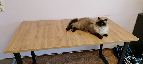 Деревянный стол Лота Лофт 140х80 черный матовый / бетон светлый фото покупателя 326