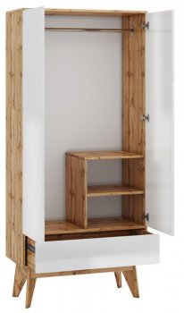 Шкаф Хелен 2213 дуб ватан / белый лак