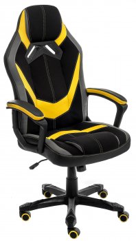 Компьютерное кресло Bens черное / серое / желтое
