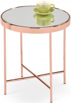 Журнальный стол Mira медь / зеркало