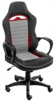 Компьютерное кресло Loki серое / черное / красное