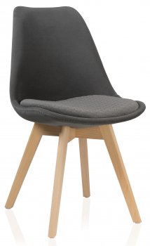 Деревянный стул Bonuss dark gray / wooden legs