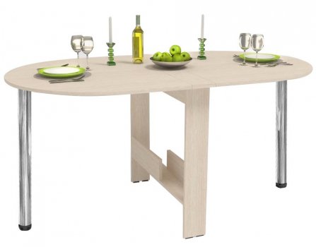 Стол обеденный раздвижной СтК12 дуб молочный