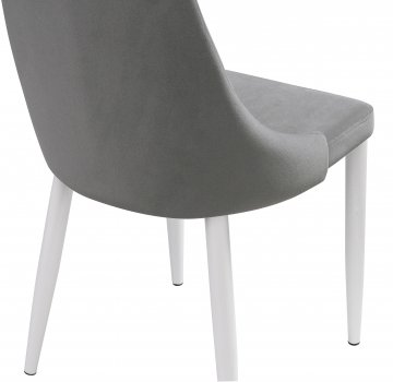 Стул на металлокаркасе Kora gray new / white