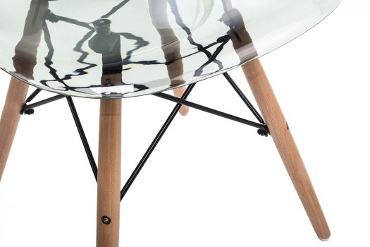 Стул Eames PC-015 прозрачный серый