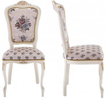 Стул Руджеро патина золото / молочный